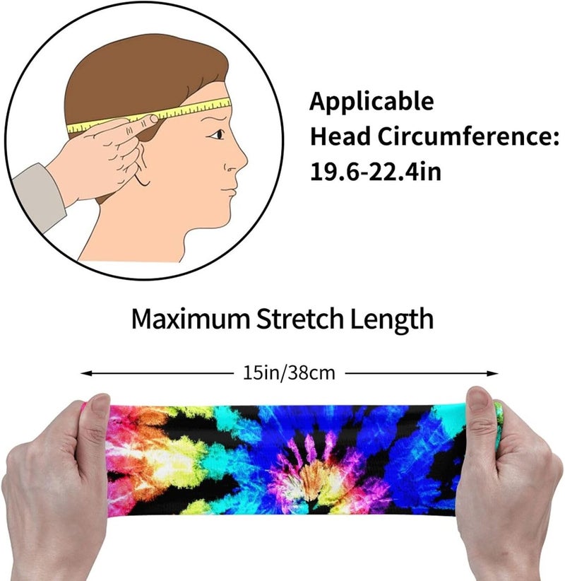 Gianlaima Sports Sweatband Head Bands for Women Men Sweat-Absorbing Headbands Suitable for Running Yoga Fitness Football Exercise - Image 3
